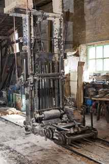 Châssis de scie et son chariot. © Région Bourgogne-Franche-Comté, Inventaire du patrimoine