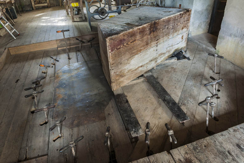Poignées de commande des pales de la turbine. © Région Bourgogne-Franche-Comté, Inventaire du patrimoine