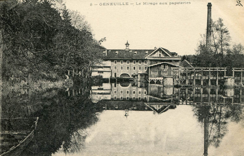 Geneuille - Le mirage aux papeteries, carte postale, s.d. [fin 19e ou début 20e siècle]. © Région Bourgogne-Franche-Comté, Inventaire du patrimoine