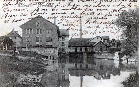 Mandeure - La Papeterie, carte postale, s.d. [fin 19e ou début 20e siècle]. © Région Bourgogne-Franche-Comté, Inventaire du patrimoine