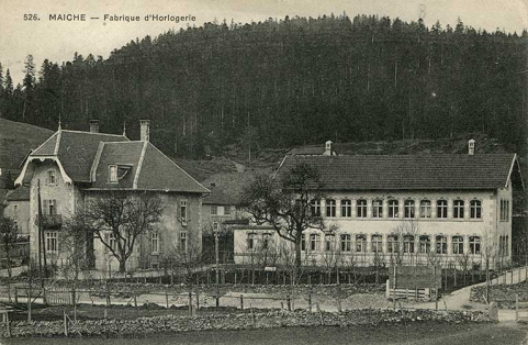 526. Maîche - Fabrique d'horlogerie, 1er quart 20e siècle (avant 1914). © Région Bourgogne-Franche-Comté, Inventaire du patrimoine 526. Maîche - Fabrique d'horlogerie, 1er quart 20e siècle (avant 1914). © Région Bourgogne-Franche-Comté, Inventaire du patrimoine