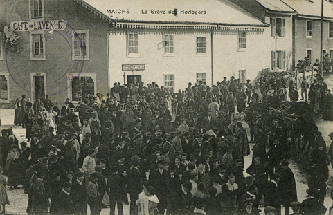 Maîche - La grève des horlogers, 1906. © Région Bourgogne-Franche-Comté, Inventaire du patrimoine