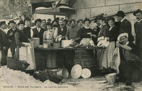 Maîche - Grève des horlogers - La cuisine populaire, 1906. © Région Bourgogne-Franche-Comté, Inventaire du patrimoine