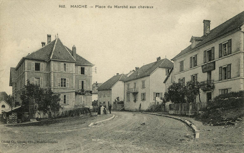 Réutilisation d'un bâtiment existant (1866) à Maîche : la fabrique d'échappements à cylindre Delacour Frères, avant la Première Guerre mondiale. © Région Bourgogne-Franche-Comté, Inventaire du patrimoine