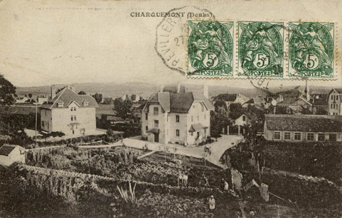 Charquemont (Doubs) [la rue Cuvier vue du nord], 1er quart 20e siècle (après 1918). © Région Bourgogne-Franche-Comté, Inventaire du patrimoine