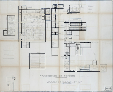 Papeteries de Torpes, plan d'ensemble, 1923. © Région Bourgogne-Franche-Comté, Inventaire du patrimoine