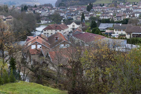 Vue plongeante depuis l'ouest. © Région Bourgogne-Franche-Comté, Inventaire du patrimoine