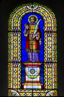 Verrière représentant saint Vernier. © Région Bourgogne-Franche-Comté, Inventaire du patrimoine