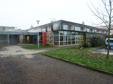 Angle sud-ouest de la cantine (en 2012) © Région Bourgogne-Franche-Comté, Inventaire du patrimoine