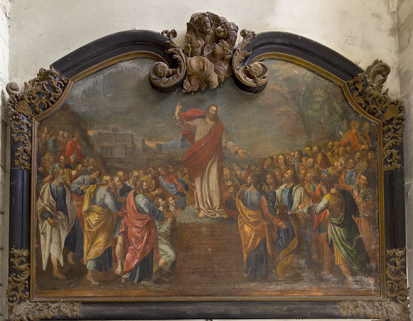 Tableau : la Prédication de Jésus Christ. © Région Bourgogne-Franche-Comté, Inventaire du patrimoine