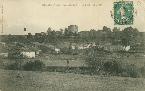Demangevelle. La tour. Le Coney. Carte postale. © Région Bourgogne-Franche-Comté, Inventaire du patrimoine