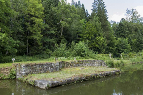 Emplacement du pont tournant au Fréland sur le canal de l'Est. © Région Bourgogne-Franche-Comté, Inventaire du patrimoine