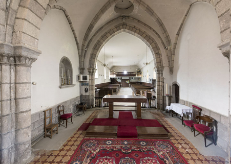 Vue intérieure depuis le chevet.  © Région Bourgogne-Franche-Comté, Inventaire du patrimoine Vue intérieure depuis le chevet.  © Région Bourgogne-Franche-Comté, Inventaire du patrimoine