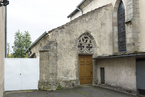 Détail de l'entrée de la chapelle nord.  © Région Bourgogne-Franche-Comté, Inventaire du patrimoine