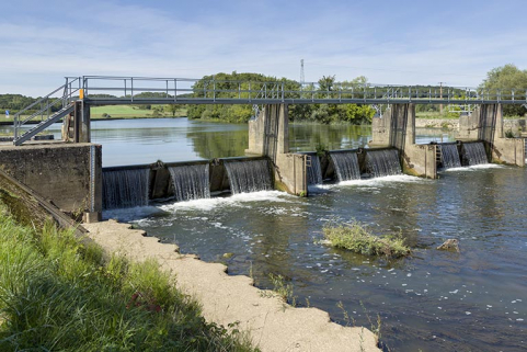 Le barrage à clapets. © Région Bourgogne-Franche-Comté, Inventaire du patrimoine