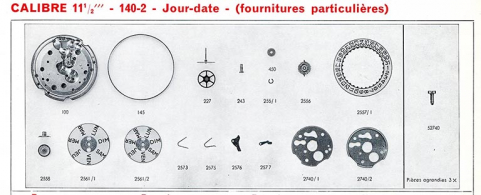 Calibre 11 1/2''' - 140-2 - Jour-date - (fournitures particulières), 1973. © Région Bourgogne-Franche-Comté, Inventaire du patrimoine