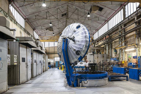 Atelier d'imprégnation (autoclave ouvert). © Région Bourgogne-Franche-Comté, Inventaire du patrimoine