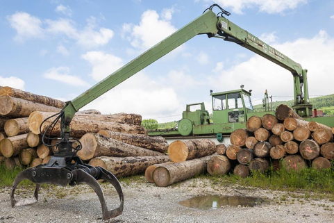 Grue mobile sur le parc à grumes. © Région Bourgogne-Franche-Comté, Inventaire du patrimoine