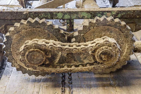 Détail du chariot du châssis Socolest. © Région Bourgogne-Franche-Comté, Inventaire du patrimoine