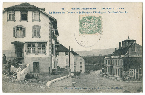 657 - Frontière franco-suisse - Lac-ou-Villers - Le bureau des douanes et la fabrique d'horlogerie Cupillard-Girardot, 1er quart 20e siècle [avant 1907]. © Région Bourgogne-Franche-Comté, Inventaire du patrimoine
