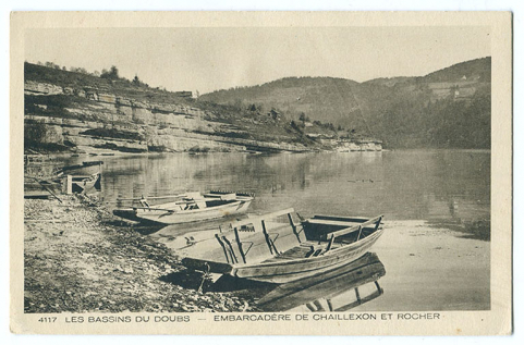 4117 Les bassins du Doubs- Embarcadère de Chaillexon et rocher, 1ère moitié 20e siècle. © Région Bourgogne-Franche-Comté, Inventaire du patrimoine