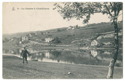 6 - Le Doubs à Chaillixon [sic], 1er quart 20e siècle. © Région Bourgogne-Franche-Comté, Inventaire du patrimoine