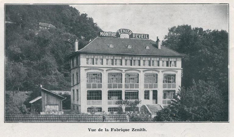 Vue de la fabrique Zenith, 1933. Bâtiment détruit et remplacé par celui de Frances Ebauches ? © Région Bourgogne-Franche-Comté, Inventaire du patrimoine Vue de la fabrique Zenith, 1933. Bâtiment détruit et remplacé par celui de Frances Ebauches ? © Région Bourgogne-Franche-Comté, Inventaire du patrimoine