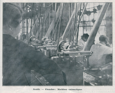 Zenith. - Ebauches : machines automatiques, 1933. © Région Bourgogne-Franche-Comté, Inventaire du patrimoine Zenith. - Ebauches : machines automatiques, 1933. © Région Bourgogne-Franche-Comté, Inventaire du patrimoine