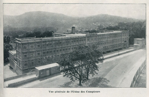 Vue générale de l'Usine des Compteurs, 1933. © Région Bourgogne-Franche-Comté, Inventaire du patrimoine