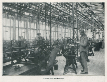 Atelier de décolletage, 1933. © Région Bourgogne-Franche-Comté, Inventaire du patrimoine