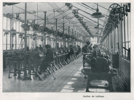 Atelier de taillage, 1933. © Région Bourgogne-Franche-Comté, Inventaire du patrimoine