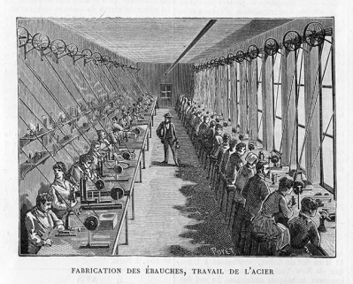 Fabrication des ébauches, travail de l'acier, 1885. © Région Bourgogne-Franche-Comté, Inventaire du patrimoine