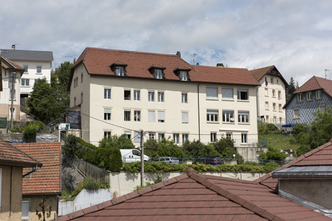 Façade postérieure, de trois quarts gauche. © Région Bourgogne-Franche-Comté, Inventaire du patrimoine