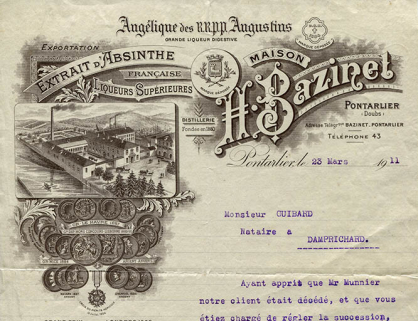 Papier à en-tête, s.d. [début 20e siècle]. © Région Bourgogne-Franche-Comté, Inventaire du patrimoine