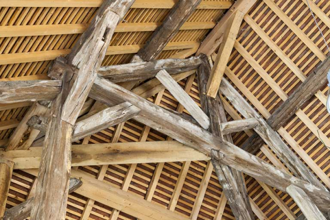 Détail de la charpente de la croupe. © Région Bourgogne-Franche-Comté, Inventaire du patrimoine