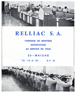 Relliac S.A. Fabrique de montres, exportation, au service de tous [deux vues intérieures d'ateliers], 1966 © Région Bourgogne-Franche-Comté, Inventaire du patrimoine