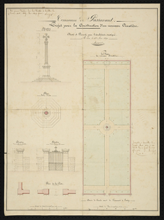 Projet pour la construction d'un nouveau cimetière. © Archives départementales de la Haute-Saône