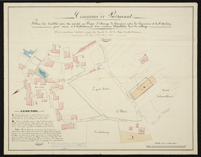 Plan d'implantation du futur cimetière. © Archives départementales de la Haute-Saône