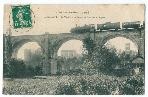 Le viaduc, carte postale. © Région Bourgogne-Franche-Comté, Inventaire du patrimoine