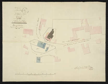 Construction d'un clocher et réparation à faire à l'église. [Plan] 1841. © Région Bourgogne-Franche-Comté, Inventaire du patrimoine