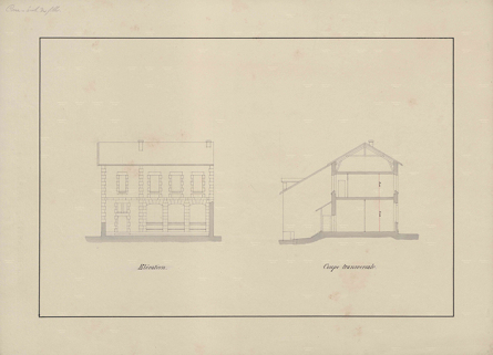 Plan de l'école des filles dressé en 1888 par l'instituteur.  © Région Bourgogne-Franche-Comté, Inventaire du patrimoine Plan de l'école des filles dressé en 1888 par l'instituteur.  © Région Bourgogne-Franche-Comté, Inventaire du patrimoine
