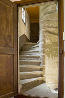 Escalier en vis. © Région Bourgogne-Franche-Comté, Inventaire du patrimoine