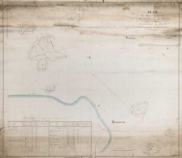 Plan des bois communaux (1822). © Région Bourgogne-Franche-Comté, Inventaire du patrimoine Plan des bois communaux (1822). © Région Bourgogne-Franche-Comté, Inventaire du patrimoine