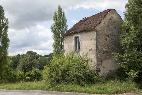 Maison à l'angle de la rue des Vosges et de la rue du moulin. Vue de trois-quart nord-est. © Région Bourgogne-Franche-Comté, Inventaire du patrimoine