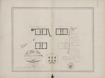 Plans de la maison d'école de Chemilly © Région Bourgogne-Franche-Comté, Inventaire du patrimoine Plans de la maison d'école de Chemilly © Région Bourgogne-Franche-Comté, Inventaire du patrimoine