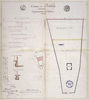 projet d'agrandissement du cimetière, 1865 © Région Bourgogne-Franche-Comté, Inventaire du patrimoine