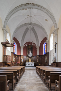 Intérieur de l'église depuis l'entrée. © Région Bourgogne-Franche-Comté, Inventaire du patrimoine Intérieur de l'église depuis l'entrée. © Région Bourgogne-Franche-Comté, Inventaire du patrimoine
