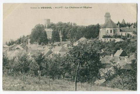 Environs de Vesoul - Rupt - Le château et l'église, 4e quart 19e siècle ou 1er quart 20e siècle ? © Région Bourgogne-Franche-Comté, Inventaire du patrimoine