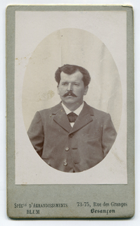 Portrait d'Ulysse Mesnier (1868-1918), décennie 1900 ou 1910. © Région Bourgogne-Franche-Comté, Inventaire du patrimoine