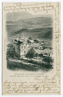 Les environs pittoresques de Morteau. Le Mont Châteleu (1303 m), vu du village des Gras, 4e quart 19e siècle. © Région Bourgogne-Franche-Comté, Inventaire du patrimoine